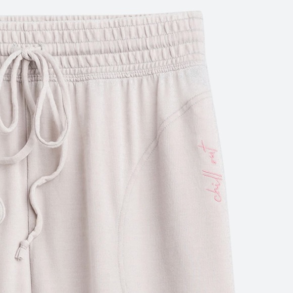 NWOT Free People Cozy Cool Girl Lounge Wide Leg Pants, XL, Ivory - Picture 4 of 10